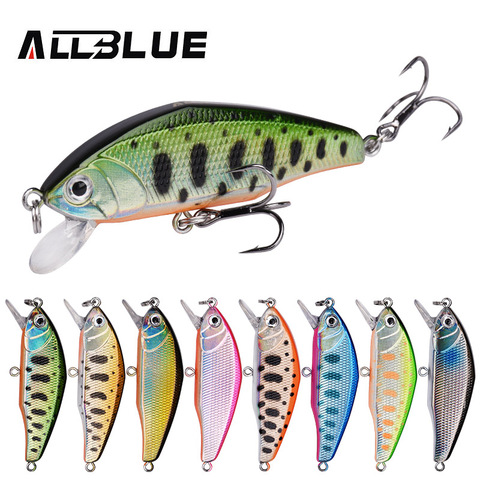 ALLBLUE EDGE 64S Heavy Sinking Minnow Flat Fishing Lure 64mm/7g Trout Crank Artificial Hard Bait Crankbait Freshwater Tackle ► Photo 1/6