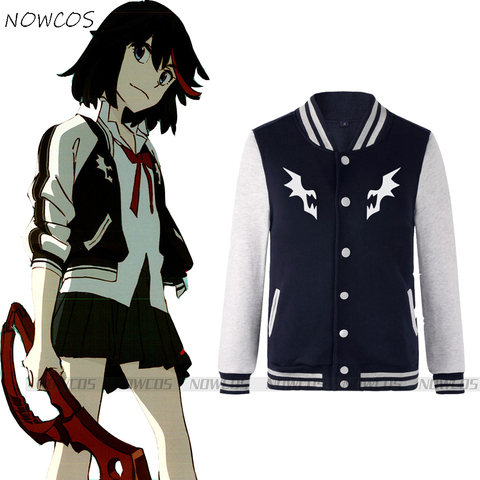 NOWCOS KILL la KILL Baseball Jacket Coat Cosplay Costume Ryuko Matoi Hoodies Sweatshirts for Women Men ► Photo 1/4