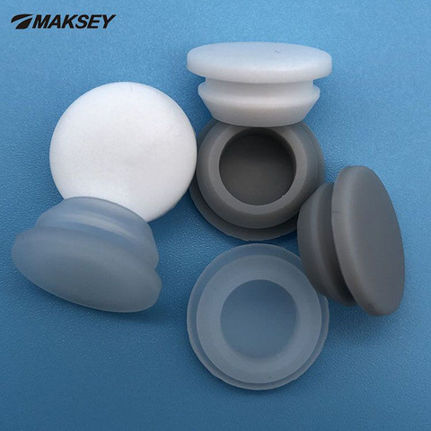 MAKSEY 10PCS 15 16 17 18 19 20mm Silicone Male T Plug Stopper Rubber Gasket Seal Pung Round Hole Masking Pipe Tube End Caps ► Photo 1/6