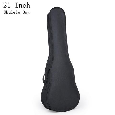 21 Inch Black Portable Ukulele / Guitar Bag Soft Case 600D Oxford Fabric Monolayer Bag Single Shoulder Backpack Padded ► Photo 1/6