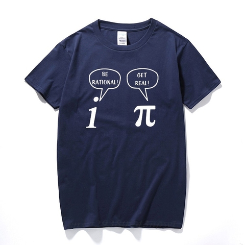 Summer Style Become Rational, Get Real! Mathematics Science Geeky Funny Joke Pun Pi T-Shirt Tops Funny For Men's T-shirts ► Photo 1/6