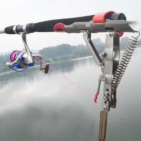 New Foldable Automatic Double Spring Angle Fishing Pole Tackle Bracket Anti-Rust Steel Fishing Bracket Rod Holder Fish Tackle ► Photo 1/6