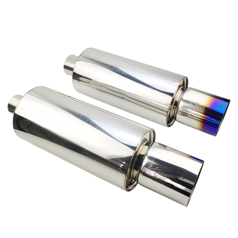 Car Exhaust Systems Tail Pipe Muffler High Quality Universal Stainless Mufflers Large Size Interface 63mm 76mm Ses Bombası ► Photo 1/6