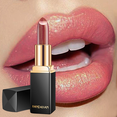 Brand Professional Lips Makeup Waterproof Shimmer Long Lasting Pigment Nude Pink Mermaid Shimmer Lipstick Luxury Makeup Cosmetic ► Photo 1/6