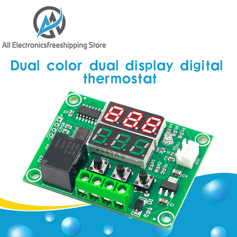 XH-W1219 DC 12V Dual LED Digital Display Thermostat Temperature Controller Regulator Switch Control Relay NTC Sensor Module ► Photo 1/6