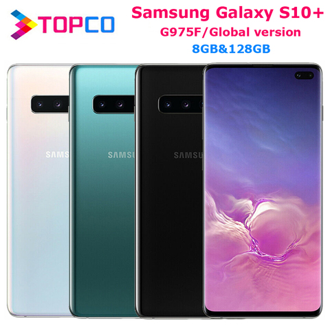 Samsung Galaxy S10+ S10 Plus G975F Global version Original Unlocked Mobile Phone Octa Core 6.4