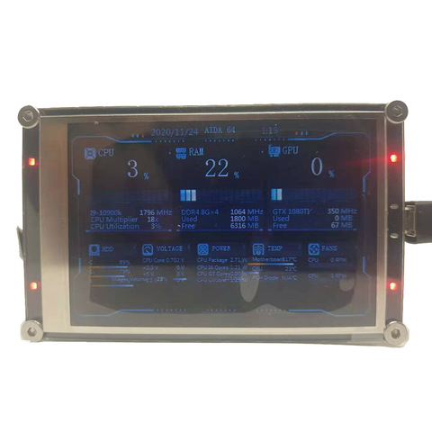 3.5 Inch LCD Monitor Display AIDA64 USB2LCD USB display Sub-Screen Support Raspberry Pi ► Photo 1/6