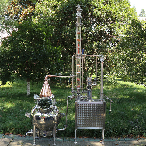 HOOLOO 120L Gourd Distillation Commercial Distiller Whiskey Brewer Distillation System Equipment Brewing Machine ► Photo 1/6