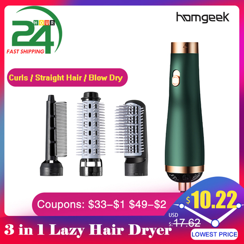 3 in 1 Ionic Hair Dryer Brush Styler Volumizer Hot Air Brush Blow Dryer Brush Hair Styler Hair Dryer Comb Electric Hair Curler ► Photo 1/6