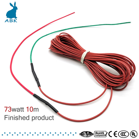 6K 10m 73w carbon fiber silicone rubber heating cable soft tough radiation-free heating wire warm Heat cable Electric heat ► Photo 1/5