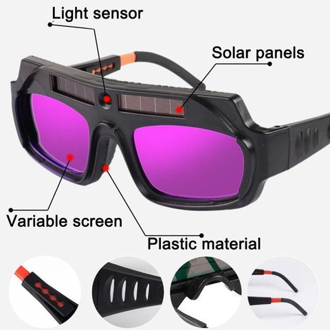Automatic Darkening Dimming Welding Glasses Anti-glare Argon Arc Welding Glasses Welder Eye Protection Special Goggles Tools ► Photo 1/6