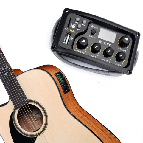 JOYO EQ-MP3 Acoustic Guitar MP3 Equalizer Music Volume Bass Middle Treble Presence 3 Band Captador New 150 C ► Photo 1/6