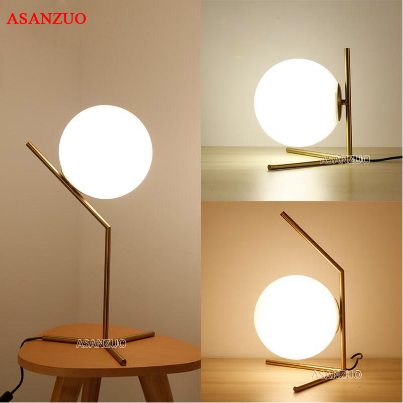 History Review On Modern Led, Ball Lamp Shade Table