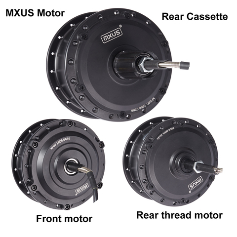 Ebike MXUS Brand XF07 XF08 36V 250W 350W XF15F XF15R 48V 500W Smart Light Brushless Gear Front Rear Thread Cassette Hub Motor ► Photo 1/6