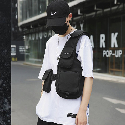 Mens Tactical Chest Bag Street Style