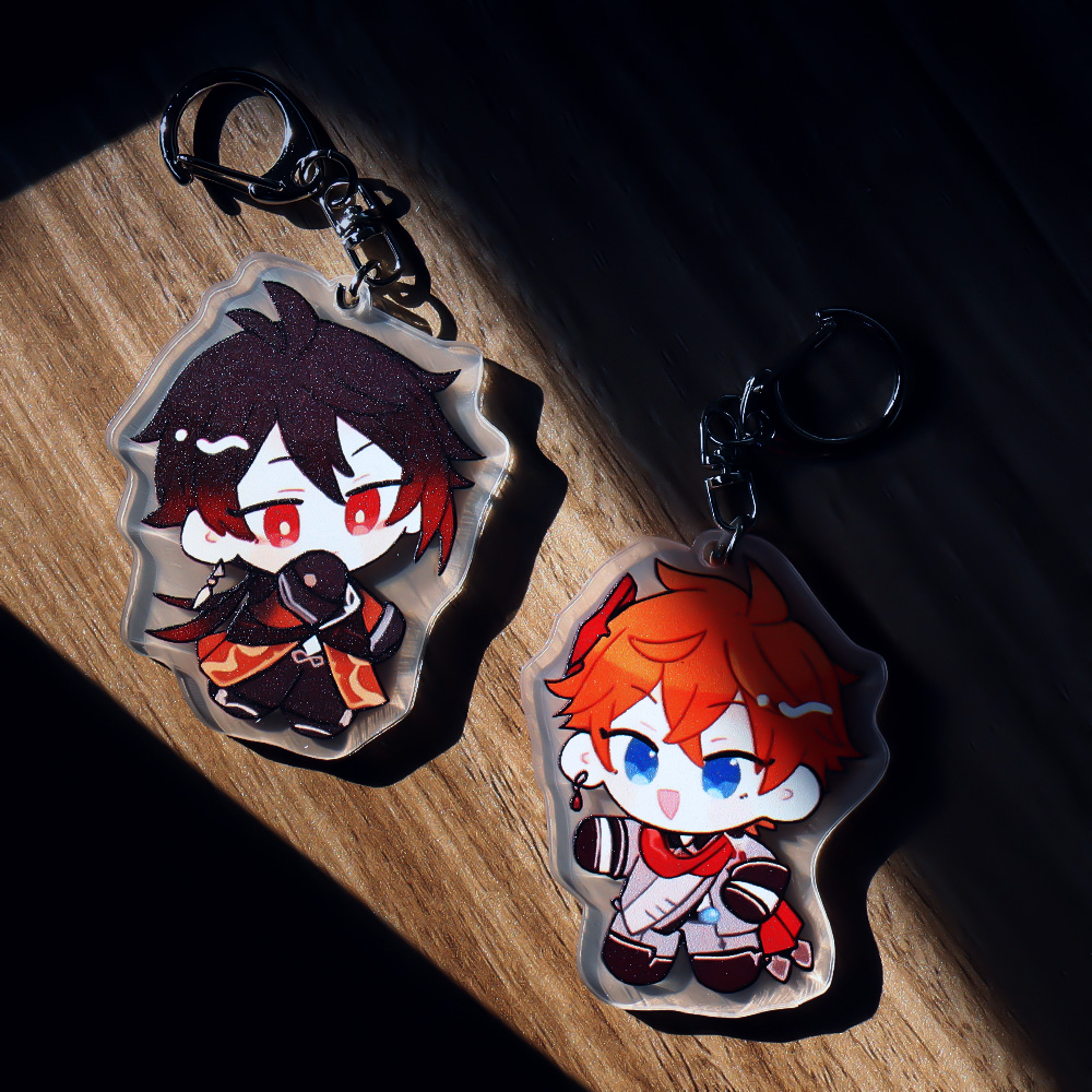 Cute Anime Haikyuu!! Keychain Cartoon Volleyball Boy Figure Key Chain Ring  For Men Accessories Bag Pendant Acrylic Keyring Gifts