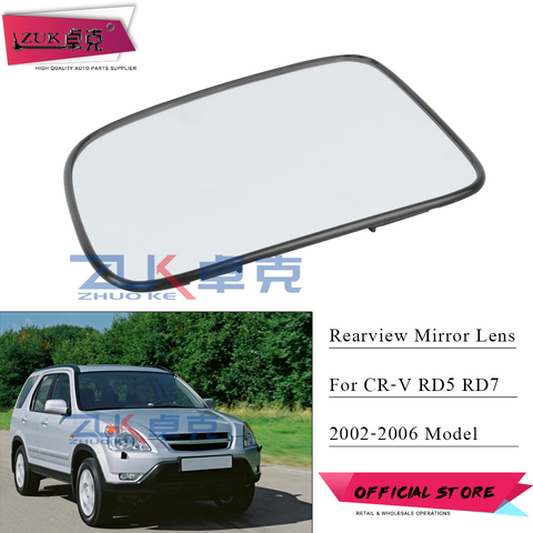 ZUK Left Right Heating Rearview Mirror Glass Side Mirror Lens For CR-V CRV 2002 2003 2004 2005 2006 76253-SPA-H01 76203-SPA-H01 ► Photo 1/6