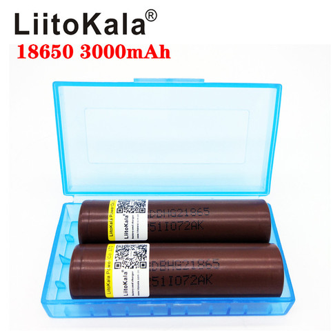 (gifts) LiitoKala 4 x 18650 Battery Case Plastic Transparent Hard Blue Battery Case Holder Storage 18650 Box ► Photo 1/6