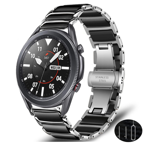 for samsung galaxy watch 3 45mm 41mm band luxury Ceramic strap galaxy watch 46mm active 2 amazfit bip huawei watch gt 2e 2 strap ► Photo 1/6