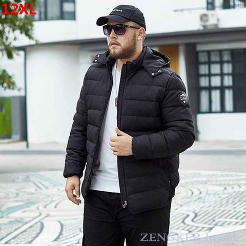 Winter trend loose plus size cotton clothes tide oversized 12XL 11XL 160kg can wear jacket Parkas coats for men winter jacket ► Photo 1/4