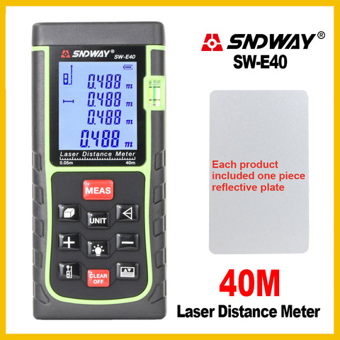 SNDWAY Rangefinder Handheld Laser Distance Meter Range Finder Hand Tool Tape Trena Ruler Tester SW-E40/50/60/70/80/100/120/150 ► Photo 1/6