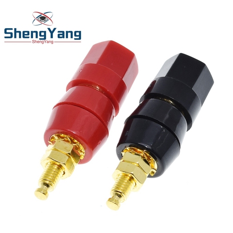 1pair(black+red) Terminals Red Black Connector Amplifier Terminal Binding Post Banana Speaker Plug Jack Adapter Socket ► Photo 1/6