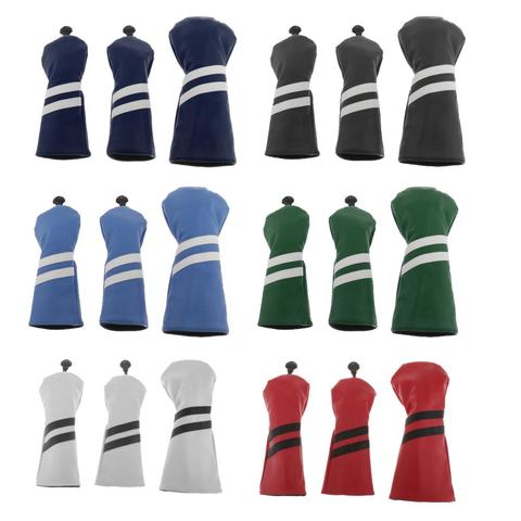 3pcs Golf Headcover NO. 13 5 Driver Wood Head Cover with No. Tag Waterproof Golf Head Cover 1 3 5 UT  Golf Club Head Covers ► Photo 1/6