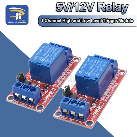 One 1 Channel 5V 12V Relay Module Board Shield for Arduino with Optocoupler Support High and Low Level Trigger ► Photo 1/6