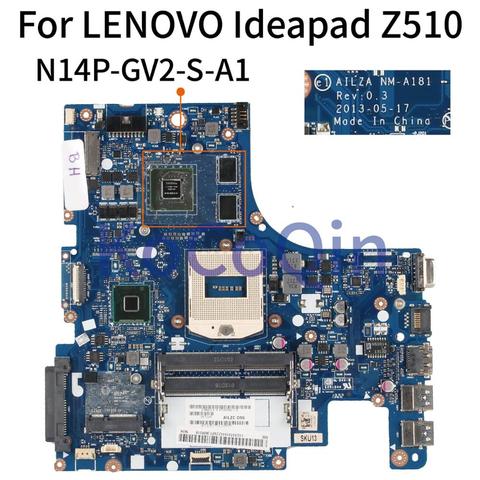 KoCoQin AILZA NM-A181 Laptop motherboard For LENOVO Ideapad Z510 GT740M SR17E Mainboard N14P-GV2-S-A1 ► Photo 1/6