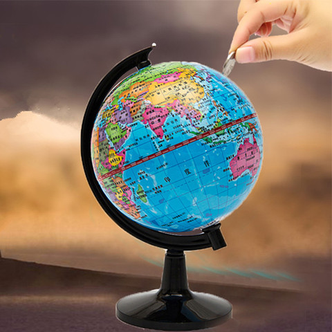 Children's Piggy Bank Globe Kids World Earth Globe Money Box Safe Deposit Box Creative Toy Educational Ornament  Earth Atlas ► Photo 1/6