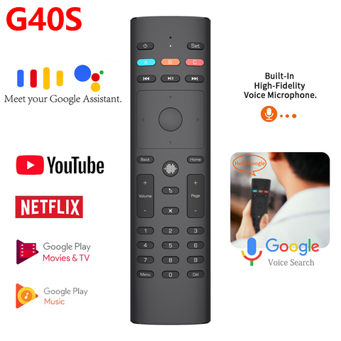 G40S 2.4GHz Wireless Remote Control 34keys Air Mouse IR Learning  Voice Gyroscope for Android TV Box H96 Max X3 AAA Battery ► Photo 1/6