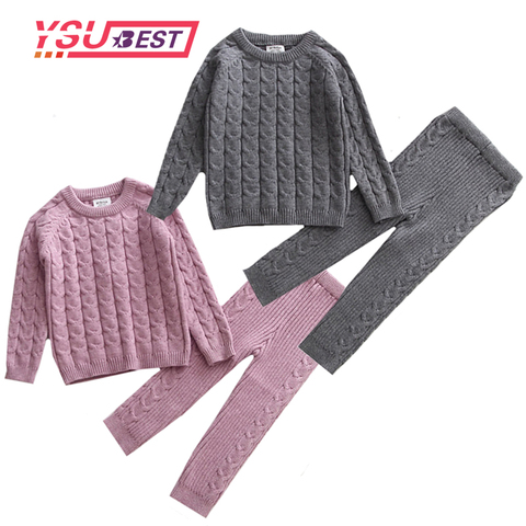 Baby Clothing Set Knitting Pullover Baby Girls Clothes Toddler Boys Clothes  Sweater and Pants Baby Set Kids Boutique Clothes ► Photo 1/6