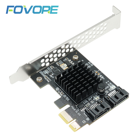 SATA PCI e adapter 2 ports SATA 3.0 to PCIe x1 expansion adapter Card SATA3.0 PCIe PCI-e Converter Marvell 88SE9125 ► Photo 1/6