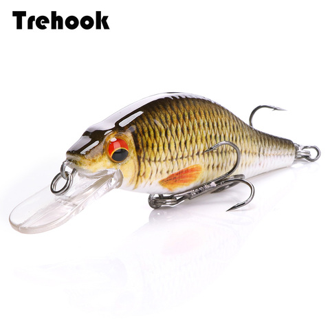 TREHOOK 4g/11g/22g Black Minnow Wobblers Pike Fishing Lure Artificial Bait Hard Swimbait Mini Crankbaits Fsihing Tackle Lures ► Photo 1/6