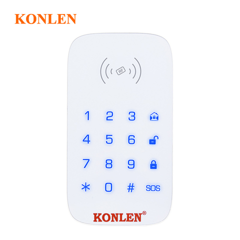 KONLEN Wireless Keypad RFID 433mhz Arm Disarm with Password For H25 H26 Home Security WIFI 2G 4G GSM Alarm System ► Photo 1/6