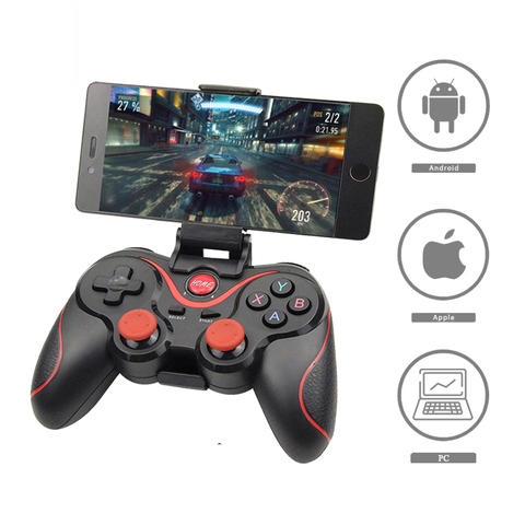 Wireless Joystick Bluetooth 3.0 T3/X3 Gamepad For PS3 Gaming Controller Control for Tablet PC Android Smartphone With Holder ► Photo 1/6