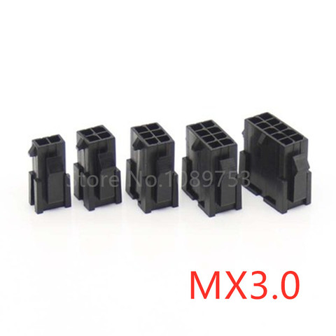 10PCS Micro-Fit 3.0mm Connector MX3.0 Double Row Female Housing 2x1/2/3/4/5/6/7/8/9/10/12 Pin Pitch 3.0 43640 Series ► Photo 1/4