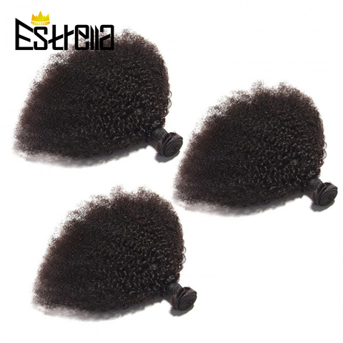 Mongolian Afro Kinky Curly Hair Bundles 8-20 inch 100% Human Hair Bundles 1/3/4 pcs Lots Remy Hair Weaves Short Curly Hair ► Photo 1/6