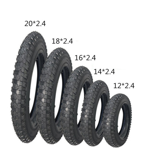 Kids bike tyre children bicycle tire 12/14/16/18/20 x2. 4 bicycle parts ► Photo 1/3