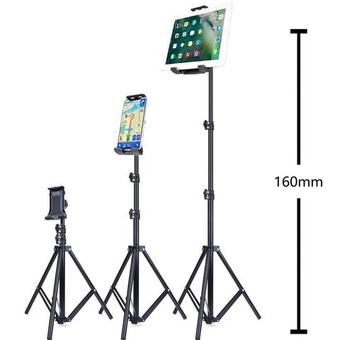 Tripod Floor Stand for iPad pro 12.9 air 2 3 4 20 To 50 Inch Adjustable Tablet Mount for iPhone 12 mini pro promax mobile phone ► Photo 1/6