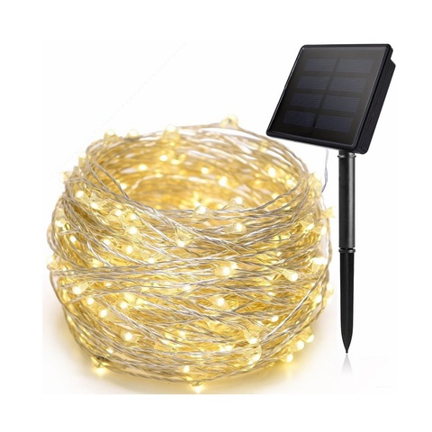 5M 10M 20M Solar String Lights Copper Wire LED Fairy Lights Waterproof Outdoor Yard Christmas Tree Garedn Decoration Solar Lamp ► Photo 1/6