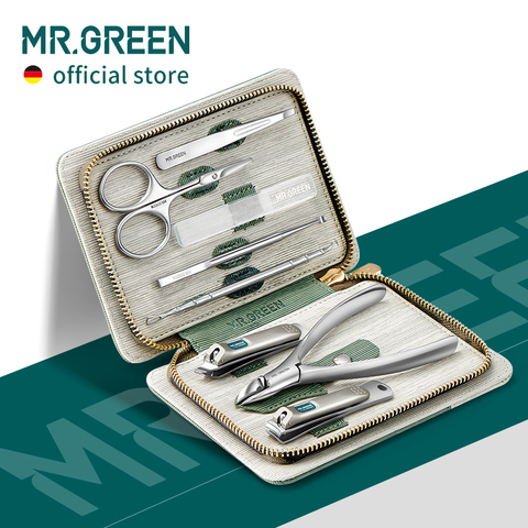 MR.GREEN Manicure Set Pedicure Sets Nail Clipper Stainless Steel Professional Nail Cutter Tools with Travel Case Kit ► Photo 1/5