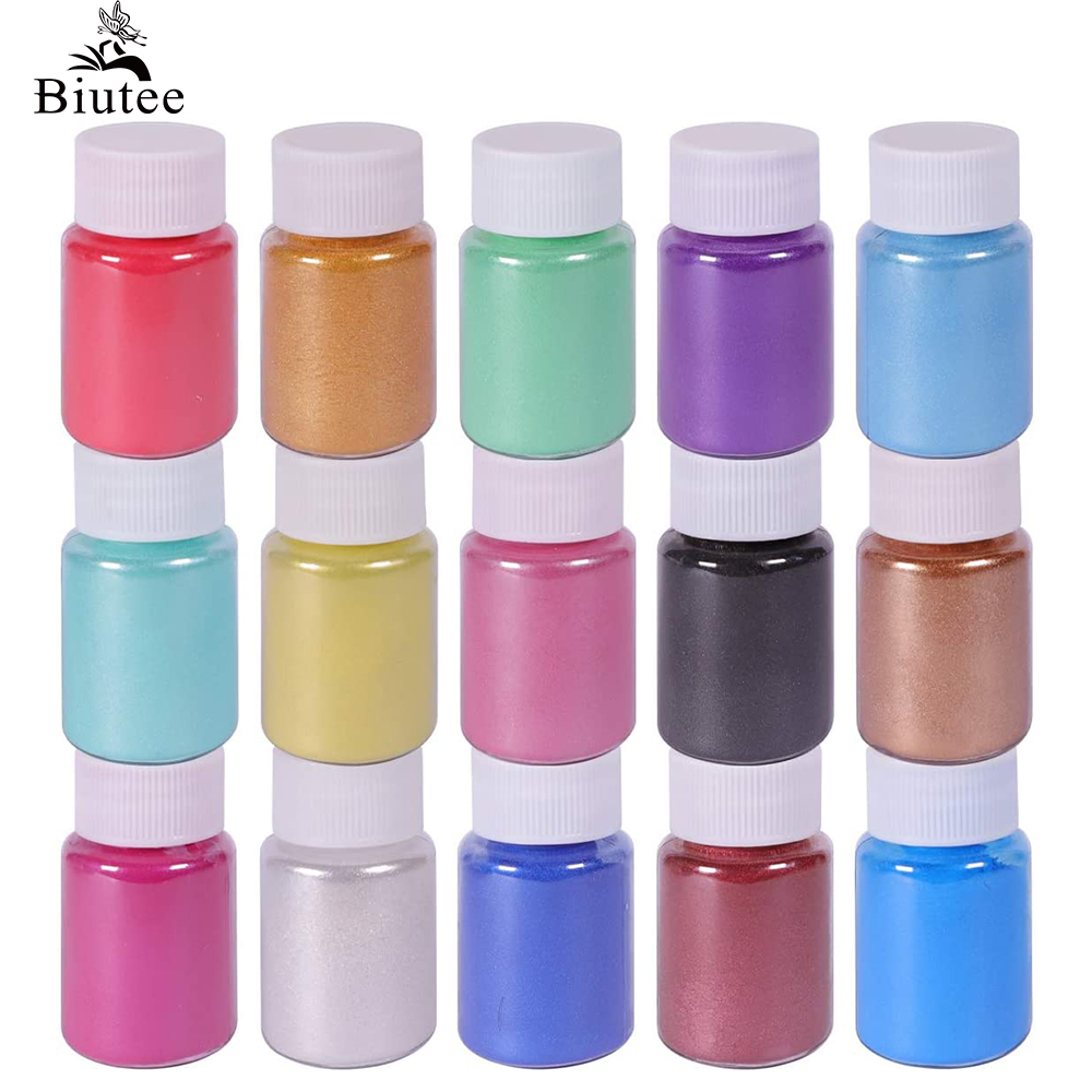 Biutee 15 Color Mica Powder Pigment For Lip Gloss Expoxy Resin Cosmetic  Mica Powder Set Kit Pigment for Resin Food grade Pigment - Price history &  Review