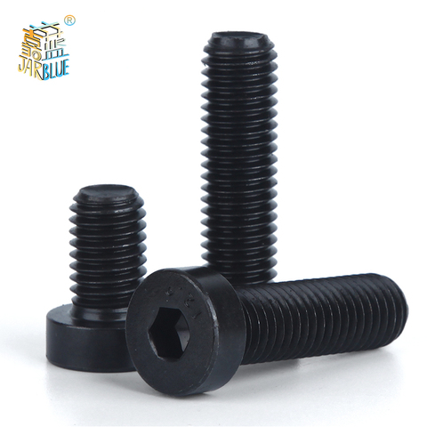 10pcs M4 M5 M6 Grade 8.8 steel Black DIN7984 Hex Hexagon Socket Thin Low Short Profile Head Allen Cap Screw Bolt L=6-50mm ► Photo 1/3