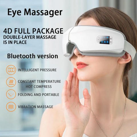 4D Smart Airbag Vibration Eye Massager Eye Care Instrument Hot Compress Bluetooth Eye Fatigue Massage Glasses ► Photo 1/6