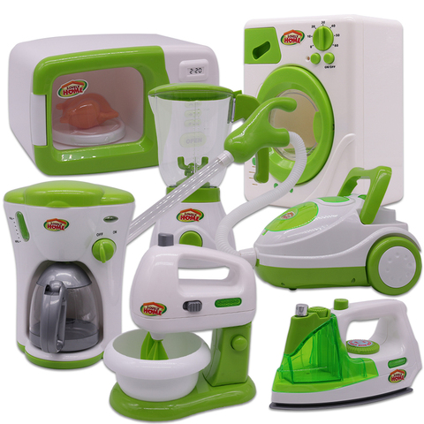 Simulation Home Appliances Kids Kitchen Toys Pretend Play Toys for Girls Light-up&Sound Coffee Machine Blender Kid Children Gift ► Photo 1/6