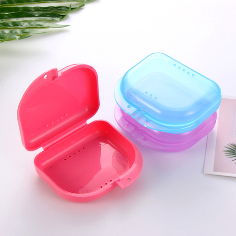 Portable Denture Storage Box Dental Retainer Orthodontic Mouth Guard  Plastic Oral Hygiene Supplies Organizer Accessories ► Photo 1/6