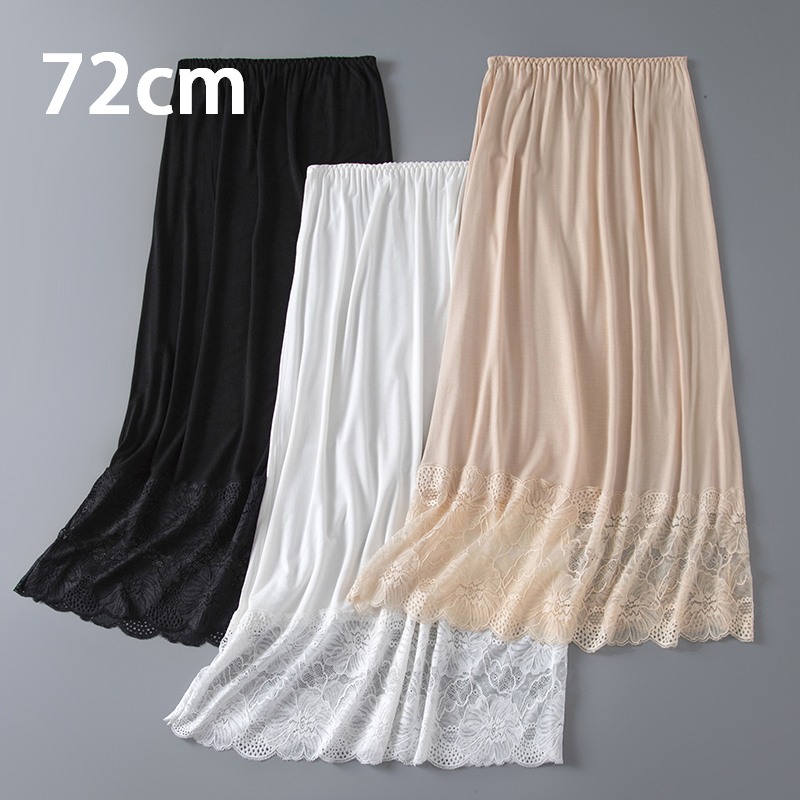 New Underskirt Modal Female Half Length Skirt Lace Slip Innerwear Short  Skirt Women Half Slip Dress Petticoat HB122