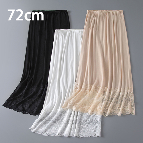 Basic underskirt modal female half length skirt lace slip innerwear short skirt women half slip dress petticoat ► Photo 1/6