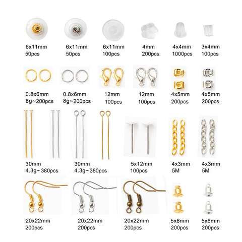 Jewelry Findings Tool Accessories Open Jump Ring /Beads Caps/Jump Ring/Pins/Claps/Extended Chains/Earring Hooks/ Eye Pins Eyepin ► Photo 1/5